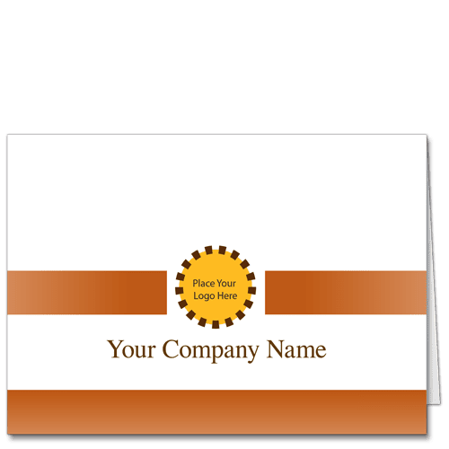 Corporate Logo Note Card Bandy Amber 3696