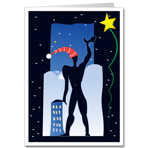 Architecture Christmas Card Corbu Man 9402