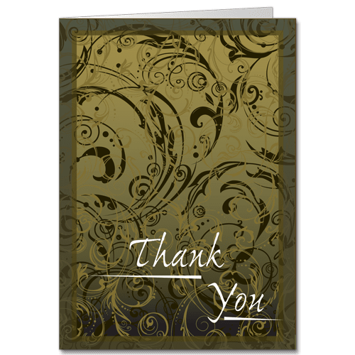 Thank You Card Green 3181