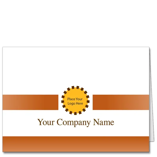 Corporate Logo Note Card Bandy Amber 3696