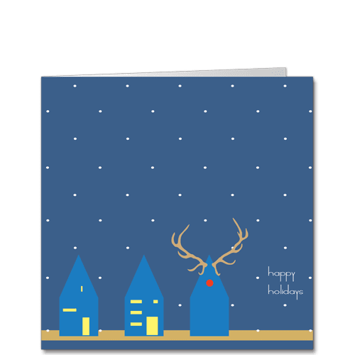 An Architect Christmas Card Rudolf House Square SQU3538
