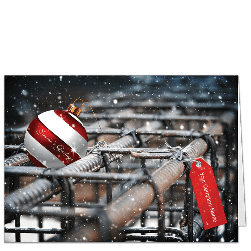 Rebar Construction Holiday Card Wire Tie Holiday 4043