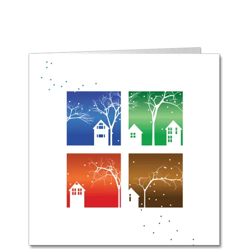 Minimalist Holiday Cards All Seasons Square SQU3601