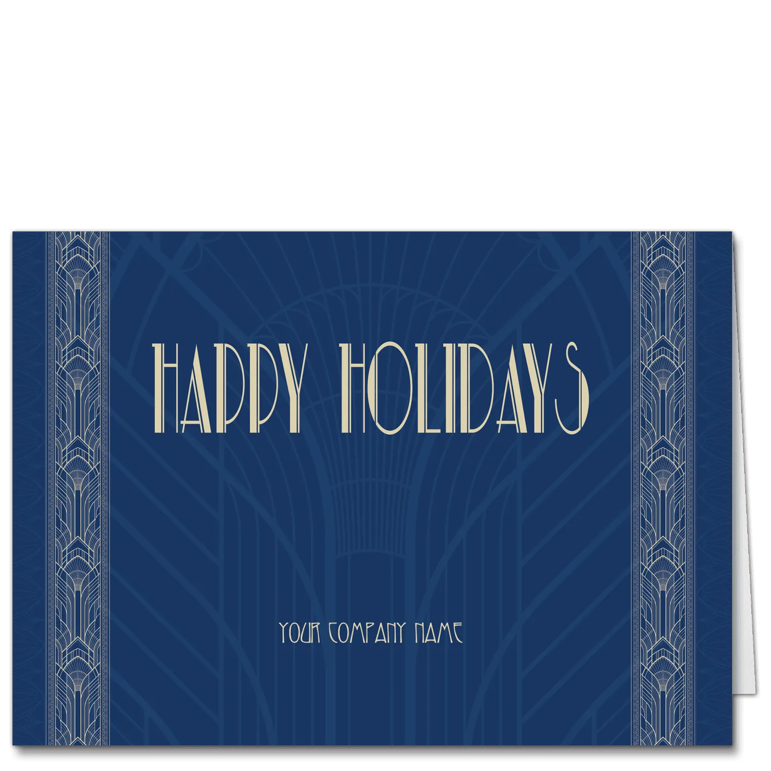 Art Deco the Halls Corporate Holiday Cards 4222