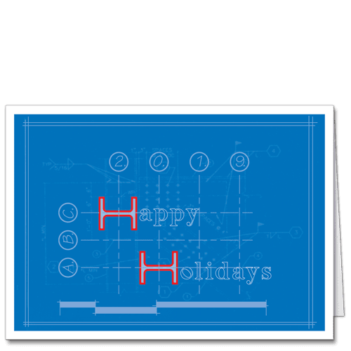 Engineering Plans Christmas Cards Happy Planning 2316