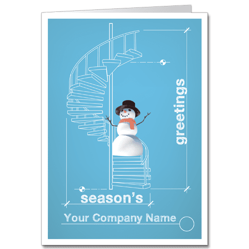 Snowman Descending A Staircase 3415