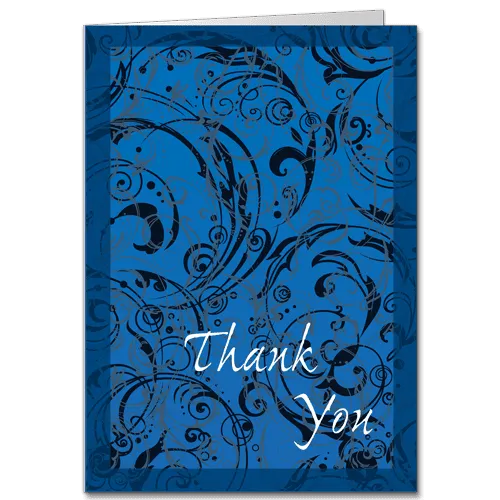 Thank You Card Blue 3182