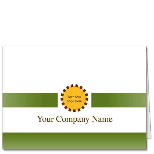 Corporate Logo Note Card Bandy Olive 3695