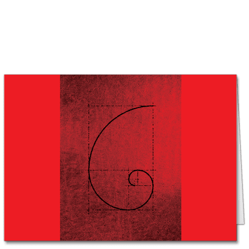 Classical Business Christmas Cards Eastern Expression Red 3034