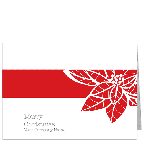 Poinsettia Season 3940 A jolly red and white image of a happy poinsettia and "Merry Christmas"