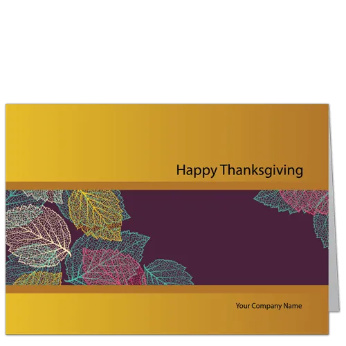 Corporate Thanksgiving Cards Fall Structure 3965 All the lovely colors of Fall in a cheerful Thanksgiving greeting card.