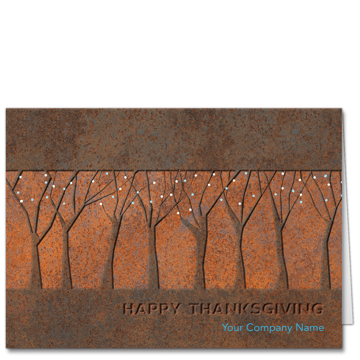 Corporate Thanksgiving Cards Seasonal Steel 4210