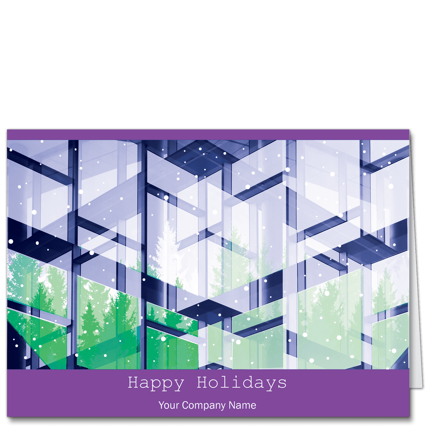 Modern Holiday Card Urban Forest 4221