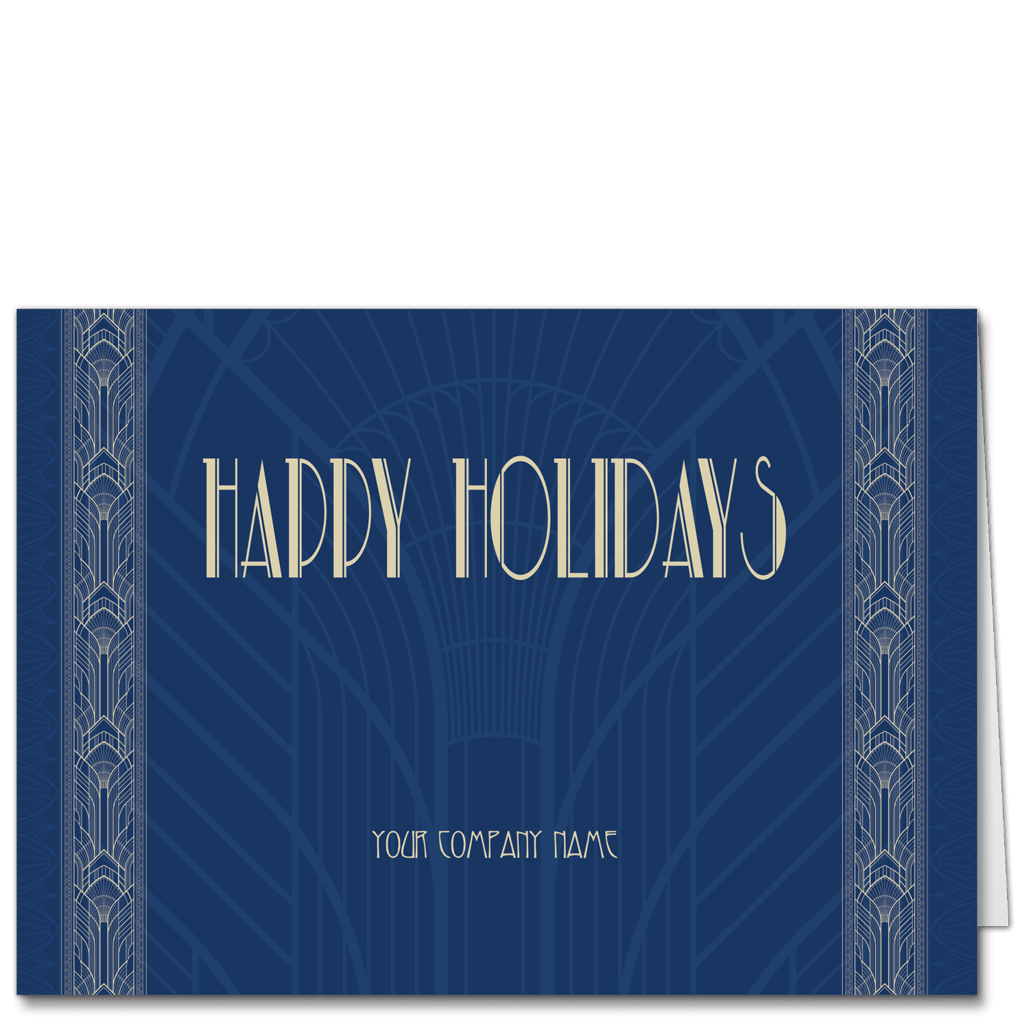 Art Deco the Halls Corporate Holiday Cards 4222