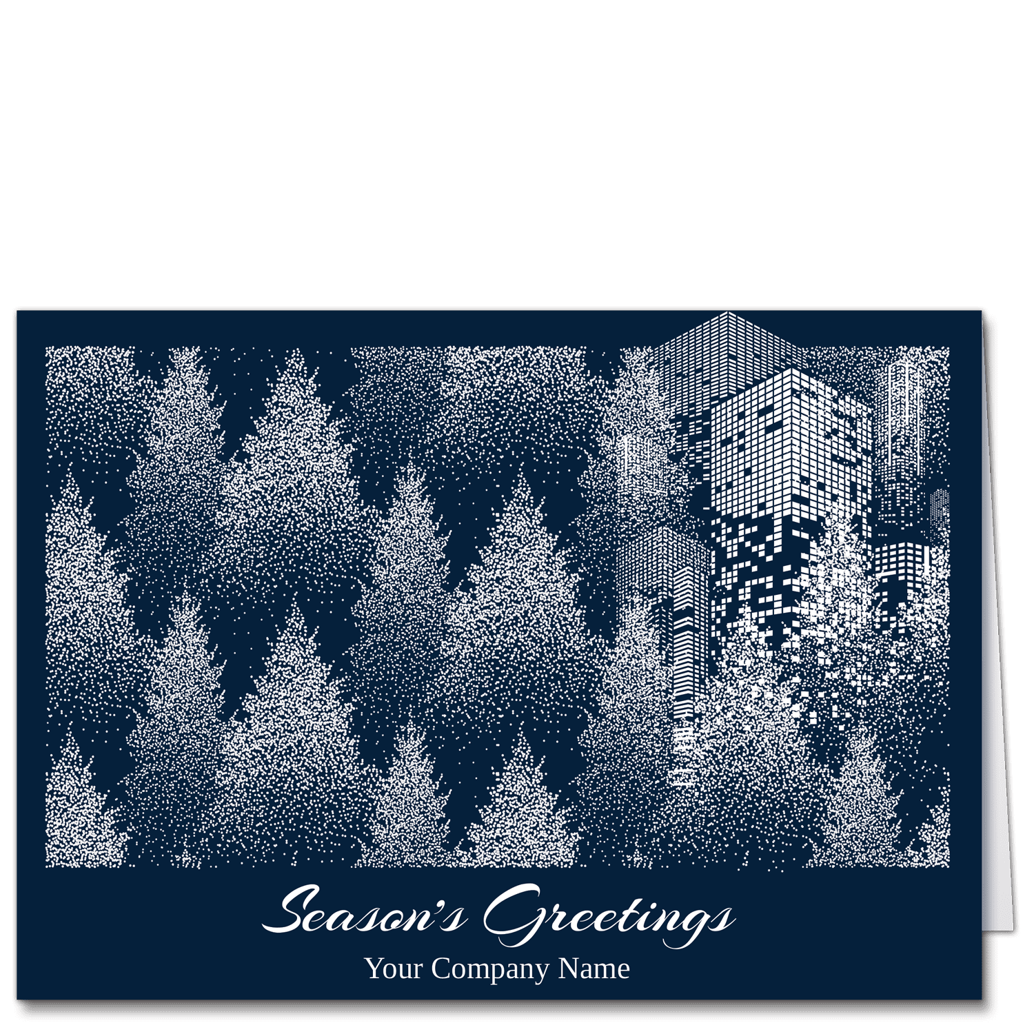 Elegant Modern Corporate Holiday Cards Sifting Season 4224