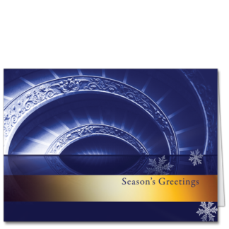 Law firm holiday cards, Ascent Too 2833 is a popular design with a faux bronze band.