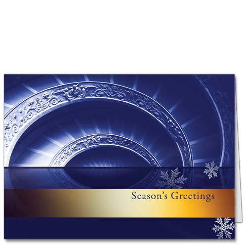 Law firm holiday cards, Ascent Too 2833 is a popular design with a faux bronze band.