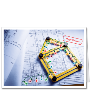 Customizable Christmas Card Illuminated Engineering Plans 2919