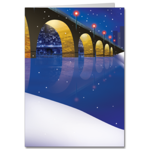 Engineering Christmas Cards Stone Arch Bridge 3123