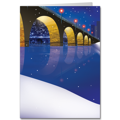 Engineering Christmas Cards Stone Arch Bridge 3123