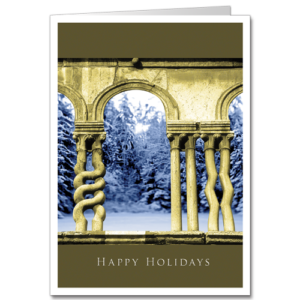 Whimsical Architecture Holiday Cards Serious Support 2645