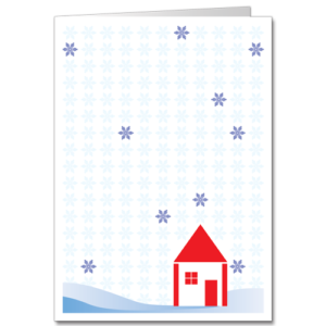 Minimalist Architecture Holiday Cards Winter Shelter 3119