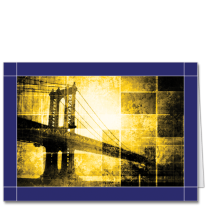 Gold Glow Christmas Cards for Engineers Frosted Bridge 3329