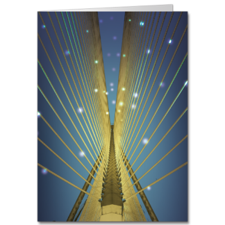 Suspension Bridge Card for Engineers Holiday Tension 3427