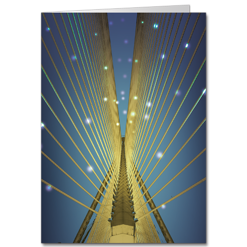 Suspension Bridge Card for Engineers Holiday Tension 3427
