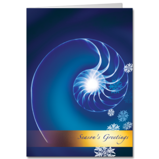 Business Blue Architecture Christmas Card Nautilus Holiday 2804
