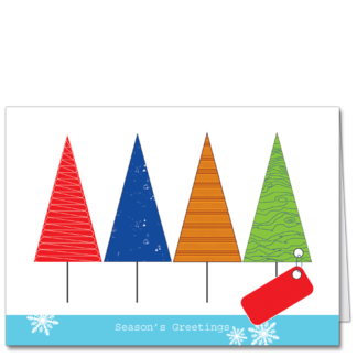 Construction Christmas Cards Trees 3308