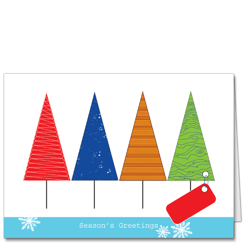 Construction Christmas Cards Trees 3308