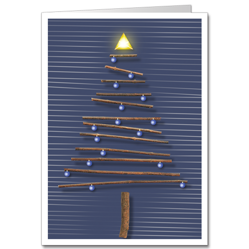 Christmas Tree Themed Card for Engineers After the Leaves 3514