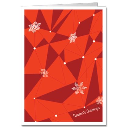 Architecture Holiday Cards with Snowflake Motif Nouveau Vault 3516