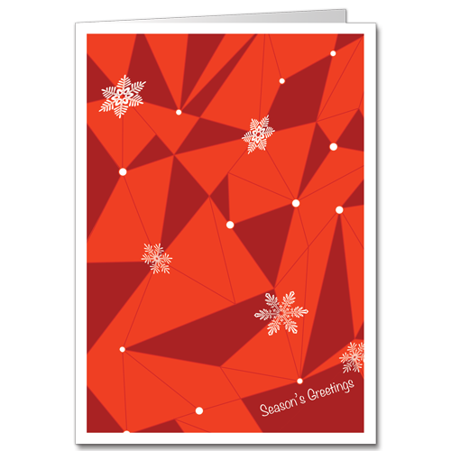 Architecture Holiday Cards with Snowflake Motif Nouveau Vault 3516