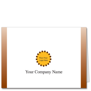 Corporate Logo Note Card Classic Rust 2792