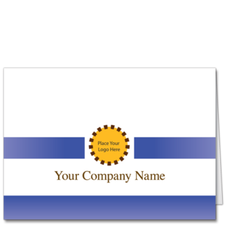 Corporate Logo Note Card Bandy Blue 2795