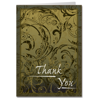 Thank You Card Green 3181