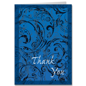 Thank You Card Blue 3182