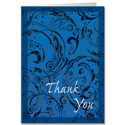 Thank You Card Blue 3182