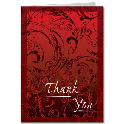 Thank You Card Red 3183