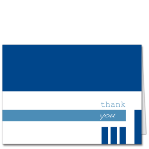 Thank You Card Alignment Blue 3682