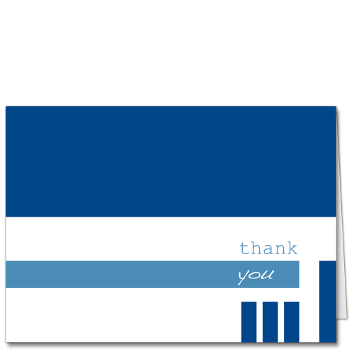 Thank You Card Alignment Blue 3682