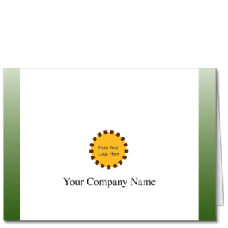 Corporate Logo Note Card Classic Sage 3692