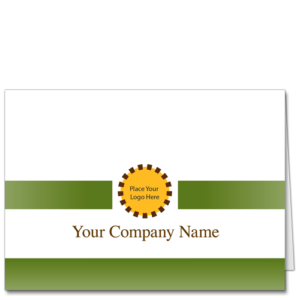 Corporate Logo Note Card Bandy Olive 3695