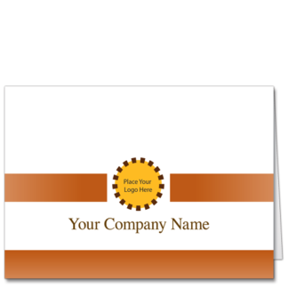 Corporate Logo Note Card Bandy Amber 3696