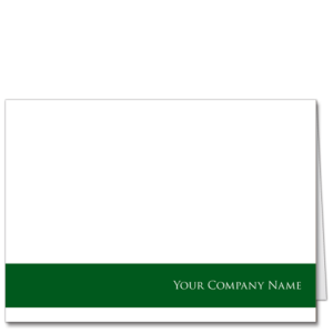 Custom Note Card Simple Green 3697