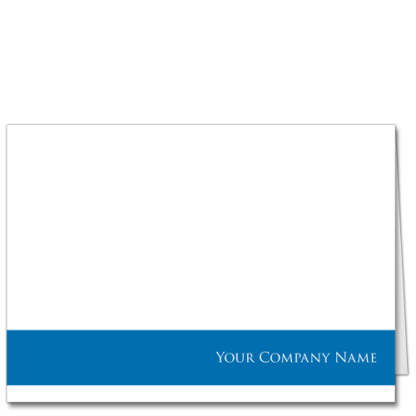Custom Note Card Simple Blue 3698