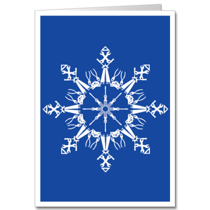 Symmetry Construction Christmas Cards Tool Snowflake 2250