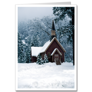 Little Chapel Christmas Card Winter Solitude 2440